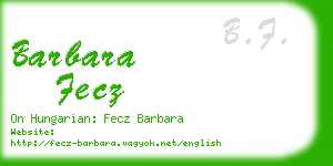 barbara fecz business card